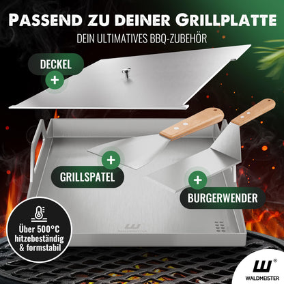 Waldmeister BruzzPlate Plancha Grillplatte Edelstahl 40x30 cm