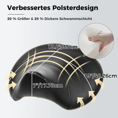 BEWISHOME Sattelhocker mit Rollen, höhenverstellbar, schwarz