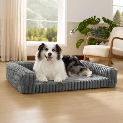 BEDSURE Orthopädisches Hundebett für grosse Hunde, 106x76 cm, grau