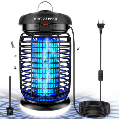 WUEAOA Insektenvernichter elektrisch, UV-Mückenlampe 4200V mit LED – ABS-Gehäuse und Schutzgitter