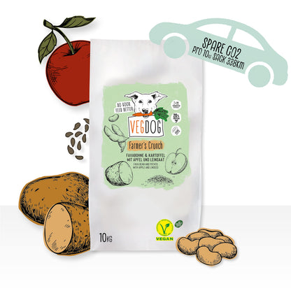 VEGDOG Farmer's Crunch hypoallergenes Trockenfutter für Hunde 10 kg