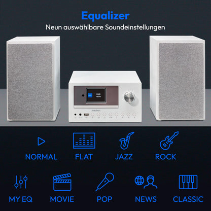 MEDION P85003 Micro Audio System Internetradio DAB+ - Weiss