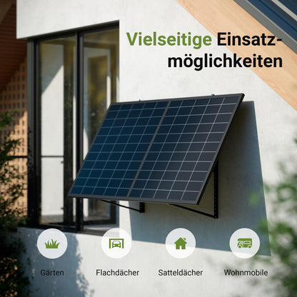 SolarXon Solarmodul Halterung MB1-118BK, 118 cm, 0-90°, schwarz