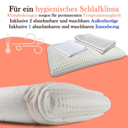 Sabeatex Nackenstützkissen Orthopädisch Memory Foam - 80x40x15 cm