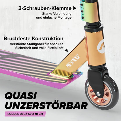 Apollo Genius Pro Stunt Scooter für Kinder ab 6 Jahren, ABEC 9