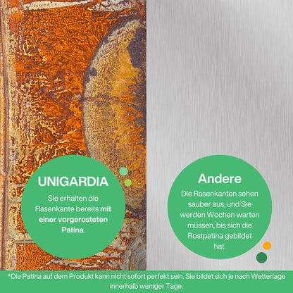 UNIGARDIA Pflanzring Cortenstahl Beeteinfassung Ø 100 cm H 20 cm