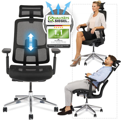 VALKENSTOL M6 Bürostuhl Ergonomisch – Mesh, Grosse Menschen
