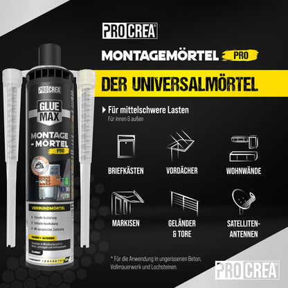 PROCREA Ankerfix Injektionsmörtel Set, 6 Kartuschen mit 12 Mischern