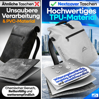 Nextcover 3in1 Velotasche für Gepäckträger, wasserdicht, 25 L