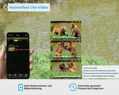 GardePro X50 4G LTE Wildkamera - App & No Glow Nachtsicht