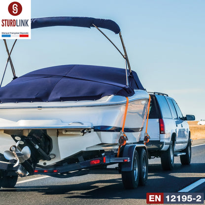 Automatik Zurrgurt Selbstaufrollend 35mm 5m J-Haken 2er Set