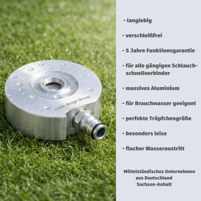 NoDeDe Rasensprenger Bodenregner aus Aluminium, Made in Germany