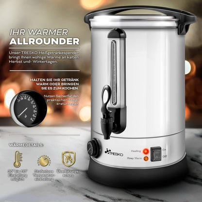 TRESKO® Glühweinkocher Einkochautomat – 20L Edelstahl 2500W