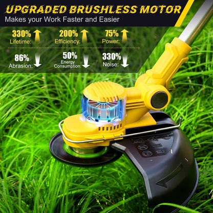 GartenPro 21V Bürstenloser Freischneider Akku-Set – 2x 4.0Ah Akku