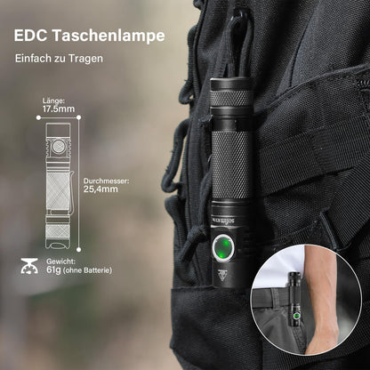 Sofirn SC31 Pro LED Taschenlampe, 2000 Lumen, USB-C wiederaufladbar