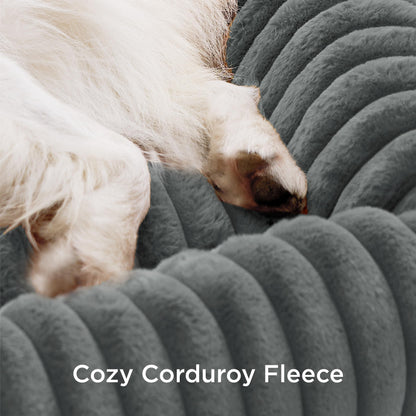 BEDSURE Orthopädisches Hundebett gross - Grau, 109x76x20cm