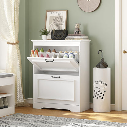 Brinlawb Schuhkipper 2 Klappen 8-12 Paar Schuhe – Weiss