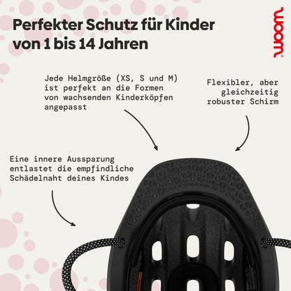 woom READY Kinder Fahrradhelm Rot Grösse M (53–57 cm)