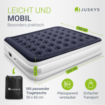 Juskys Selbstaufblasende Luftmatratze 150x200cm - 2 Personen