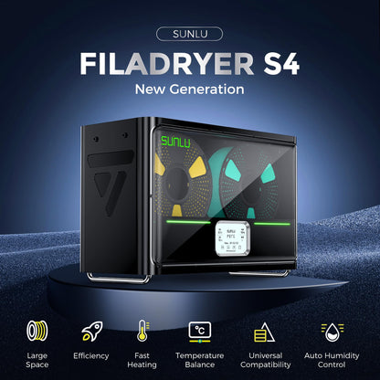 SUNLU S4 3D Drucker Filament Trockner - 4 Spulen Schwarz