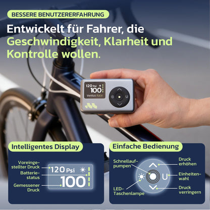 Woowind Ventus Race Elektrische Fahrradpumpe Mini Kompressor 120 PSI