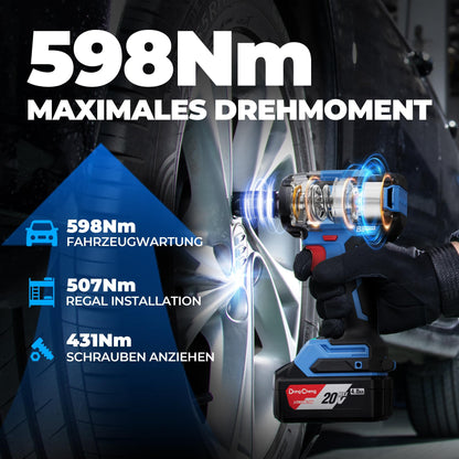Dong Cheng DCPB598EDM Akku-Schlagschrauber 18V, 598 Nm, 1/2 Zoll