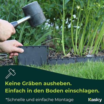 Flexible Rasenkante Kunststoff – Einsteckbar, Unsichtbar, 26,7m