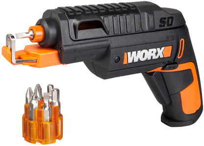 WORX WX255 Akkuschrauber 4V mit Bit-Magazin und Schraubenhalter