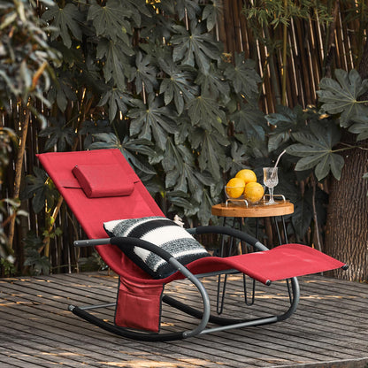 SoBuy OGS28-R Garten-Schaukelliege Relaxliege - Rot