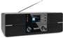 TechniSat DIGITRADIO 371 CD BT Kompaktanlage: schwarz-silberne Einheit für DAB+/UKW-Radio, CD und Bluetooth-Audiostreaming.