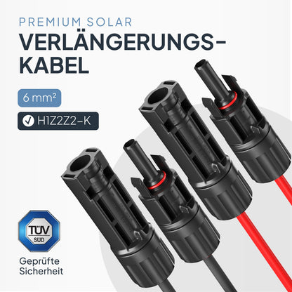 SEPO-Leitungen Solarkabel Verlängerung mit MC4-Steckern, 2er-Set