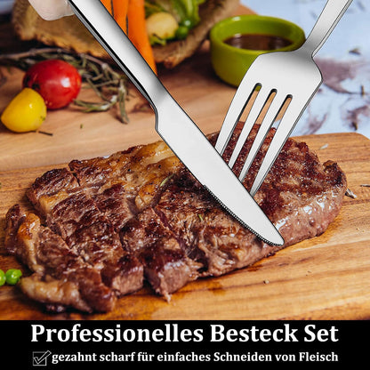 Terlulu Besteckset 60-teilig aus Edelstahl für 12 Personen