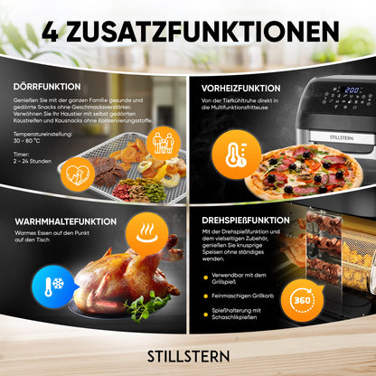 Stillstern Heissluftfritteuse XXL 12L Air Fryer ohne Öl