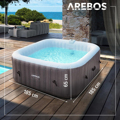 Arebos Spa Whirlpool Aufblasbar - 6 Personen In-Outdoor