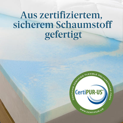 Zinus Matratzentopper 90x200 cm, 10 cm Airflow-Schaum, mittelfest