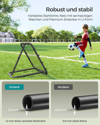 SONGMICS Fussball-Rebounder für Kinder, winkelverstellbar, schwarz