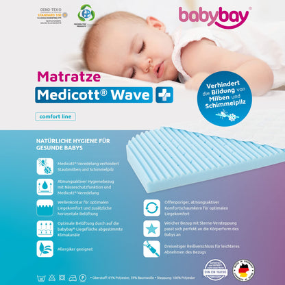 babybay Beistellbett Matratze MediTex Wave - passend für Comfort & Boxspring