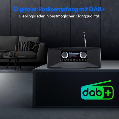 MEDION P85333 Internetradio DAB+ mit WLAN, schwarz