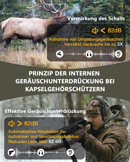 PROHEAR 030 Elektronischer Schiessgehörschutz Bluetooth Grün