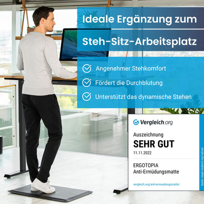 Ergotopia Anti-Ermüdungsmatte ergonomische Stehmatte - Schwarz