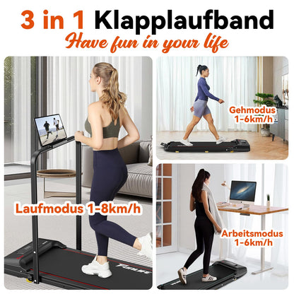 FunLife F1 Klappbares 3-in-1 Walking Pad - Rot