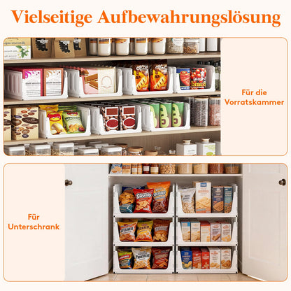 Lifewit Aufbewahrungsbox 8er-Set, stapelbar, ausziehbar, 42 cm tief