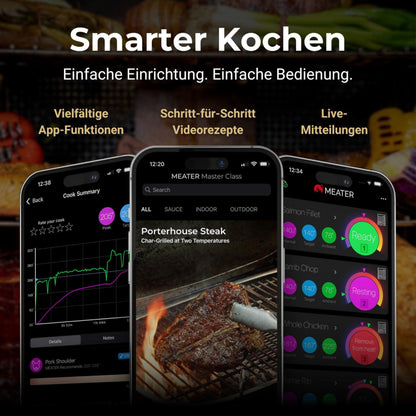MEATER SE Kabelloses Smartes Fleischthermometer - Schwarz