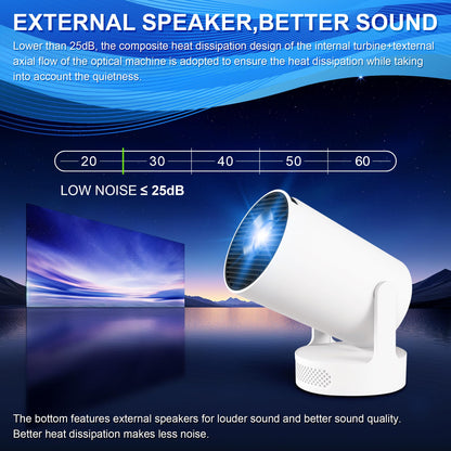 CineMax Projektor Android 11 4K Full HD Beamer - Tragbar