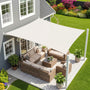 Sunnylaxx Sonnensegel 4x5 m rechteckig, wasserdicht, Creme – Polyester-Segel mit D-Ringen aus Edelstahl