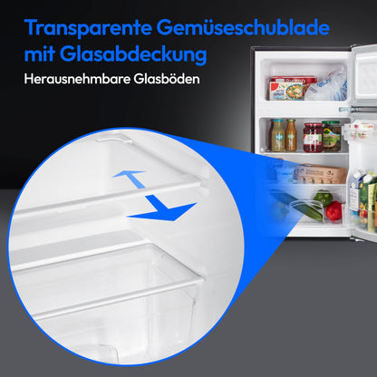 MEDION Mini Kühl-Gefrierkombination MD 37689, 85 l, grau