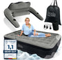 Burgwerk Luftbett selbstaufblasend 2 Personen 203x152 cm mit Pumpe, Velours-Oberfläche