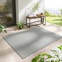 Taracarpet In- & Outdoor Teppich Sisaloptik Silber Grau 160x220 cm, Flachgewebe meliert