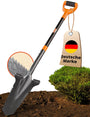 BoomDing Wurzelspaten WSP – Gartenspaten mit Wurzelsäge und Trittkante, Carbonstahl-Blatt und Fiberglasstiel