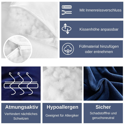 DRACA Seitenschläferkissen Kinder Pinguin - Anti-Stress Baumwolle